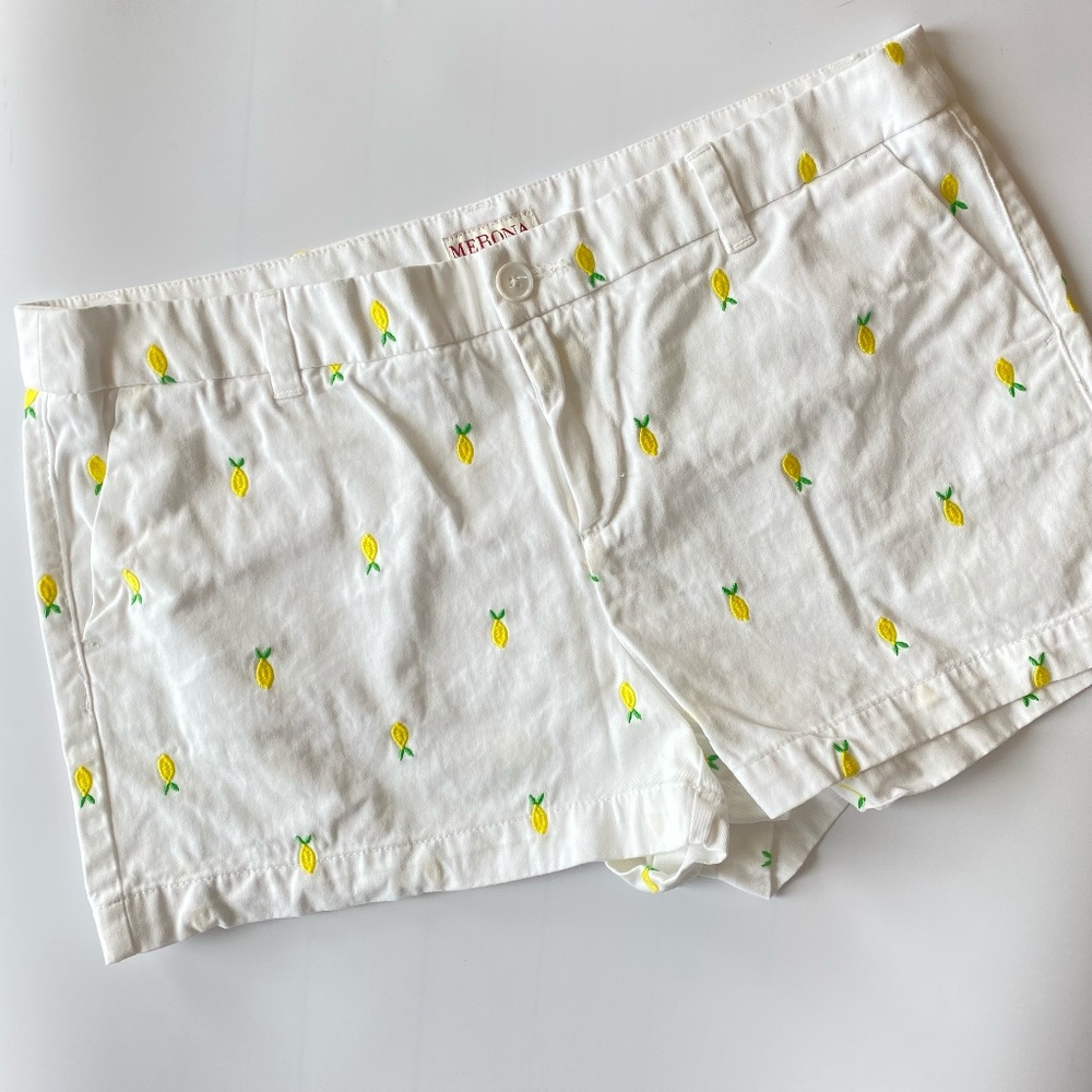 Merona White Pineapple Shorts